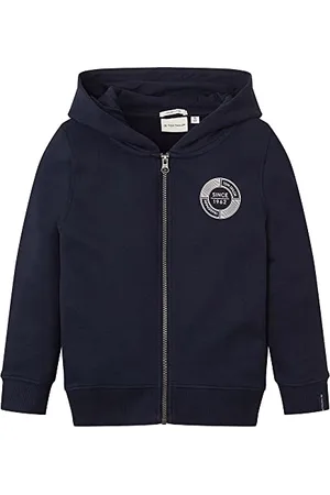 TOM TAILOR Jungen 1029979 Kinder Sweatjacke Mit Logo-Print, , 116-122 EU