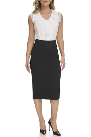 Tommy Hilfiger Damen Midi Ponte Skirt Rock, , 36