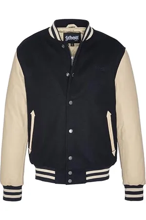 Schott NYC Herren Lc8705x Jacke, Navy/Beige, M