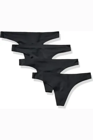 Amazon Damen Tanga-Unterwäsche aus nahtlos verbundenem Stretch, 4er-Pack, , 38