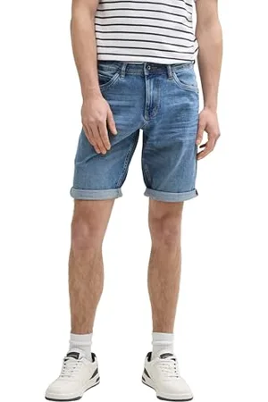 TOM TAILOR TTJOSH Regular Slim Jeans Shorts, Light Stone Blue Denim, 30