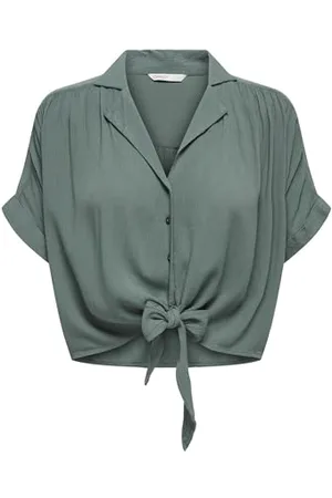 ONLY Onlpaula Life S/S Tie Shirt WVN Noos