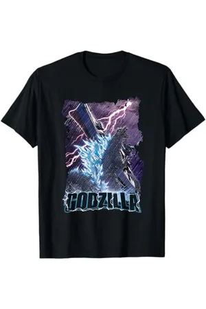 Godzilla Attack Ship Storm Purple Lightning T-Shirt