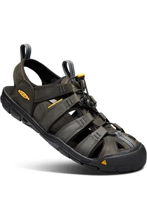 Keen Herren Clearwater Cnx Leather Sandalen,Grau (Magnet/Black), 42.5 EU