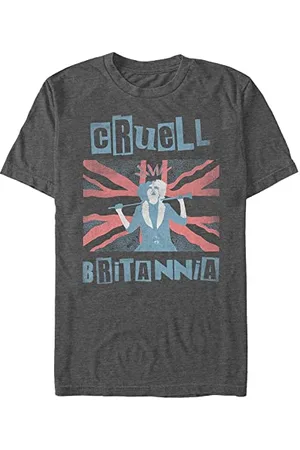Disney Unisex Dnca Cruell Britannia Organic Short Sleeve T-shirt, , XXL