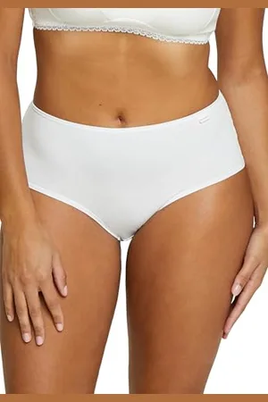 Sans Complexe Set von 3 Modellen Modell einfach Baumwolle B, beruhigender hoher Taillengeschnitten und Umhüllung, White, 38-40
