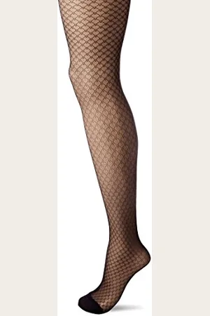 Dim Strumpfhosen Aus Segeltuch Style Damen x1, Black, L-XL