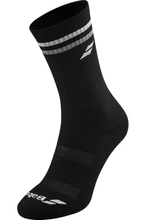 Babolat Lange Socken 37/50 Schwarz/Weiß, Optimaler Komfort, Verstärkungen an der Vorderseite des Fußes und unter der Sohle, Stützband unter dem Fußgewölbe, Belüftungszonen für Atmungsaktivität