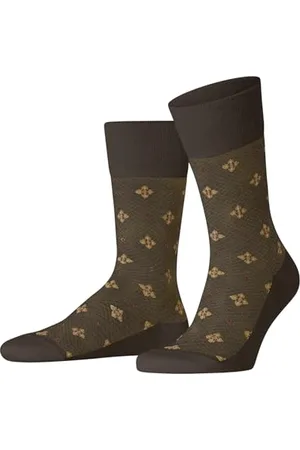 Falke Herren Socken Mosaic Floor M So Baumwolle Leinen gemustert 1 Paar, , 43-44