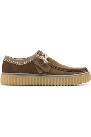Clarks Unisex Torhill Lo Oxford-Stiefel, Dunkles Olivgrün (Kombi), 42.5 EU