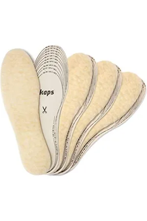 KAPSKA Einlegesohlen Set für den Winter von , Einlagen aus Schafwolle für Schuhe und Stiefel, Warm und weich, 4 Paar Schuheinlagen für Erwachsene, unisex, zurechtschneidbar, 4er-Pack