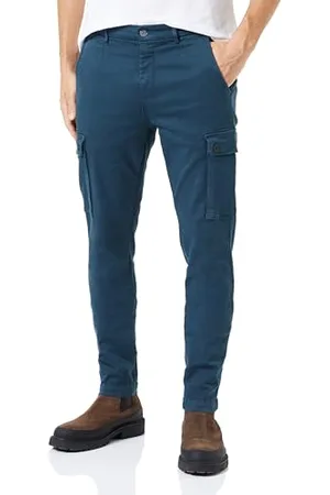 Replay Herren Cargo-Hose Jaan Slim-Fit Hyperflex mit Stretch, (Blau), 31W / 34L
