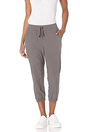 Amazon Damen Leistungsstarke Crop-Jogginghose mit elastischem Gewebe, , L