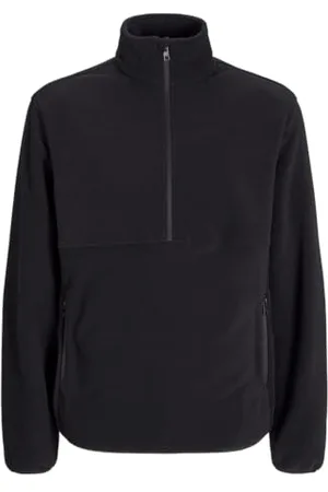 JJ Herren Jrebfleece Half Zip Jacket Jacke, Black, XXL