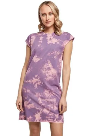 Urban classics Damen TB4352-Ladies Bleached Dress Kleid, , XS
