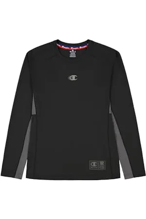 Champion Herren Legacy Modern Sport (220386) -Quick-Dry Polymesh (100gr) Vertical Back Logo Ls Crewneck Langarmshirt, , M