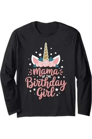 Graphic 365 Geburtstag Mädchen Mama Einhorn Passende Familie Geburtstagsfeier Langarmshirt