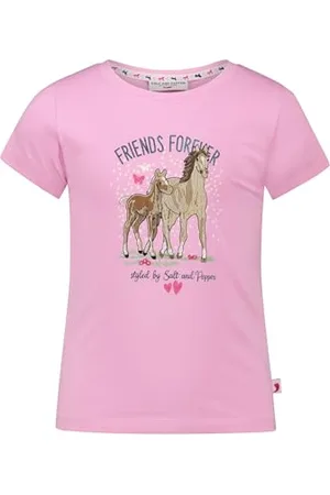 Salt & Pepper BY KIDS PARK Mädchen Pferde Stickmotiv und Glitzer T-Shirt, , 116/122 cm