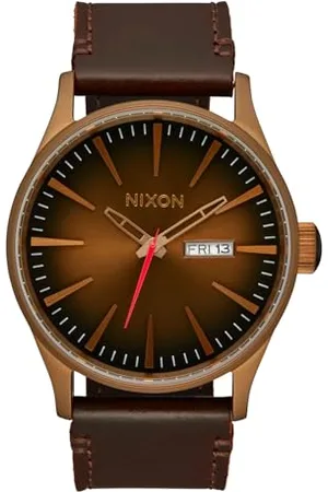Nixon Herren Analog Quarz Uhr mit Leder Armband A105-5145-00