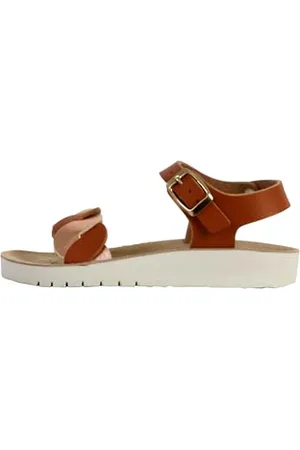 Geox J COSTAREI GI Sandal, Biscuit/Rose Gold, 35 EU