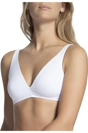 Calida Natural Comfort Soft-BH, triangelform Damen, verstellbare Träger, bügellos, aus hochwertiger Baumwolle