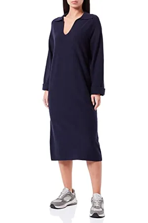 TOM TAILOR Damen Strickkleid mit Kragen 1032613, , 38