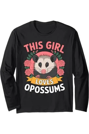 Graphic 365 Opossum Girl Loves Opossums Süßes Opossum Liebhaber Geschenk Langarmshirt