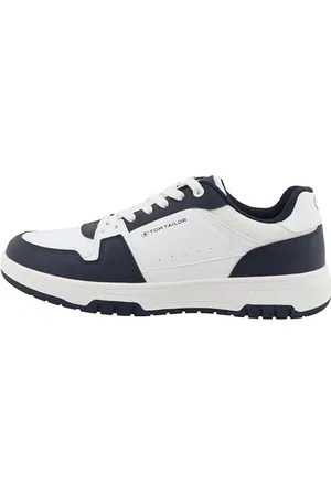 TOM TAILOR Herren 9580200001 Sneaker, White-Navy, 42 EU