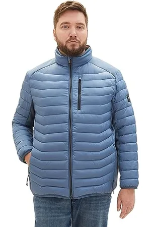 TOM TAILOR Herren 1038566 Hybrid Steppjacke mit Stehkragen, 10877-China Blue, 4XL