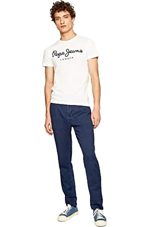 Pepe Jeans Herren Original Stretch N T-shirt, Weiß (White), S