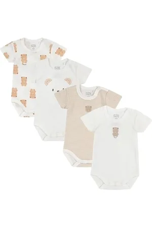 chicco Baby-Jungen Set 4 Body Aperto Spalla M/C Unterwäsche, , 62 (4er Pack)