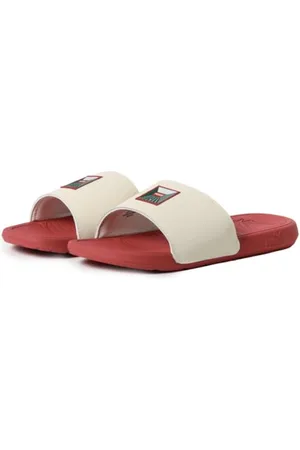 PUMA Unisex COOL CAT 2.0 GREENSIDE Schiebe-Sandalen, Alpine Snow-Dark Crimson, 37 EU