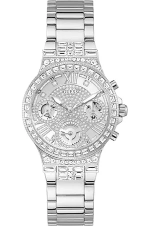 Guess Damen Analog Quarz Uhr mit Edelstahl Armband GW0320L1