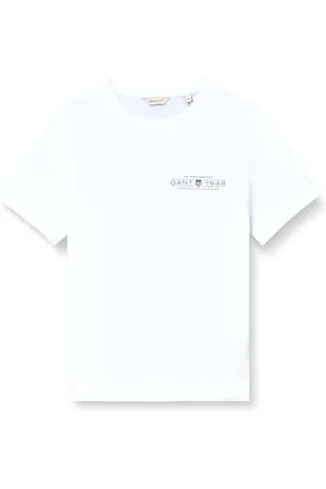 GANT Damen REG Shield SS T-Shirt, White, Large