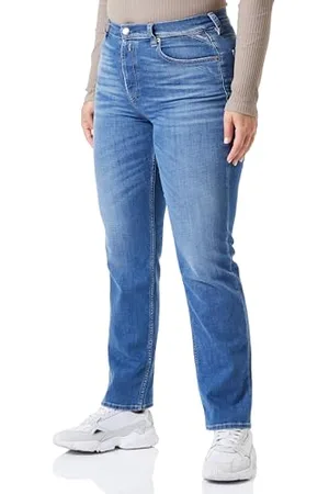 Replay Damen Jeans Maijke Straight-Fit mit Stretch, Medium Blue 009 (Blau), 29W / 30L