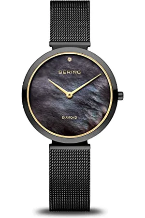 Bering Damen Analog Quarz Uhr mit Edelstahl Armband 18132-132