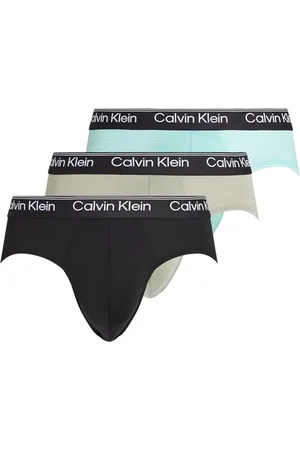 Calvin Klein Herren 3er Pack Unterhosen Hip Briefs Hip Briefs Unterwäsche, Mehrfarbig (Blk, Palm Leaf Str_Beau Bl, F Mauve), M