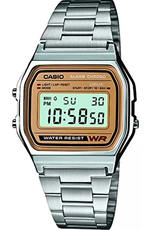 Casio Unisex ErwachseneArmbanduhr Digital Quarz Edelstahl A158WEA-9EF