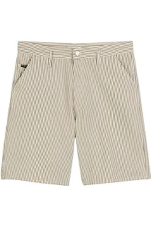 Marc O’ Polo Marc OߴPolo Denim Herren Jeansshorts aus Bio-Baumwolle gestreift, Mehrfarbig (Offwhite Multi 01), 33