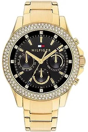 Tommy Hilfiger Multi Zifferblatt Quarz Uhr für Damen mit Goldfarben Edelstahlarmband - 1782676