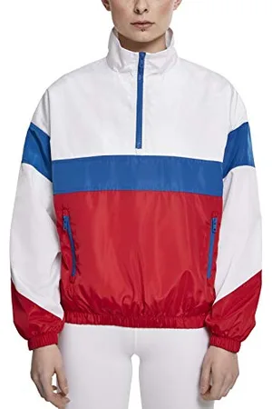 Urban classics Damen Jacke Ladies 3-Tone Stand Up Collar Pull Over Jacket , X-Small (Herstellergröße: XS)