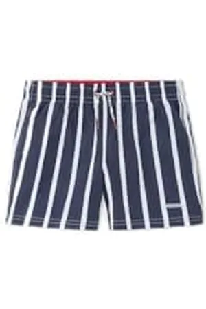 Pepe Jeans Jungen-Badeshorts mit Streifen, Blau (Navy), 10 Jahre
