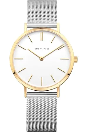 Bering Damen Analog Quarz Uhr mit Edelstahl Armband 14134-010