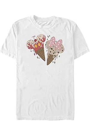 Disney Unisex Mickey Mickey Minnie Cones Organic Short Sleeve T-shirt, , XL