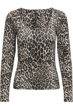 ONLY Damen Onllone AOP L/S Two Way Top JRS Schickes Feminines Oberteil Mit Langen Ärmeln Und U-Ausschnitt, , X-Large