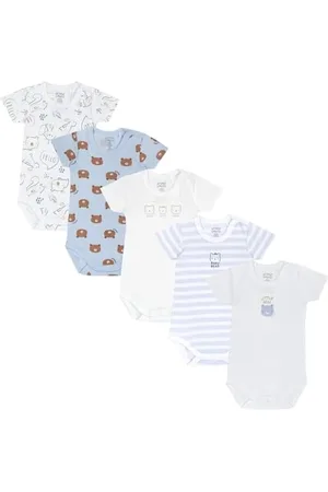 chicco Baby-Jungen Set 5 Body Aperto Spalla M/C Unterwäsche, , 62 (5er Pack)