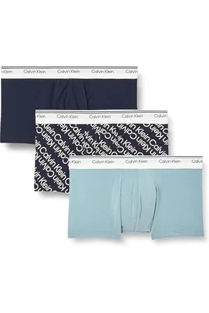 Calvin Klein LOW Rise Trunk 3PK 000NP2765ABLUE (Faded Denim/Bold Track Logo/SHOREL) M