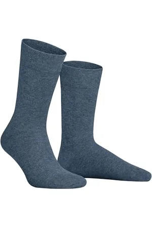 Hudson Herren Socken Relax Cotton druckfreier Bund Marine-mel. 0387 43-44
