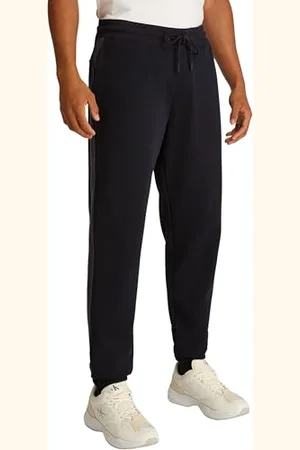 Calvin Klein Herren Jogginghose Logo Tape mit Tunnelzug, Schwarz (Ck Black), L