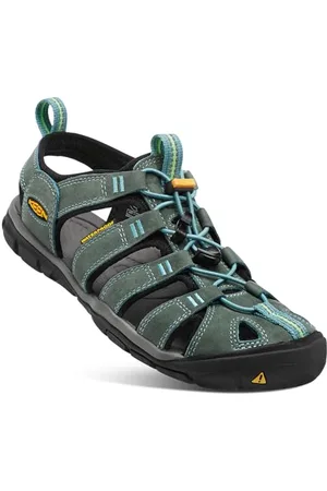 Keen Damen Clearwater CNX Sandalias, Mineral Blue/Yellow Leather, 40 EU